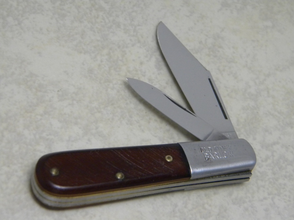 Ulster USA 10OT Old Timer Prince Albert Tobacco Tin Saw Cut Delrin Barlow  Knife c.1960's