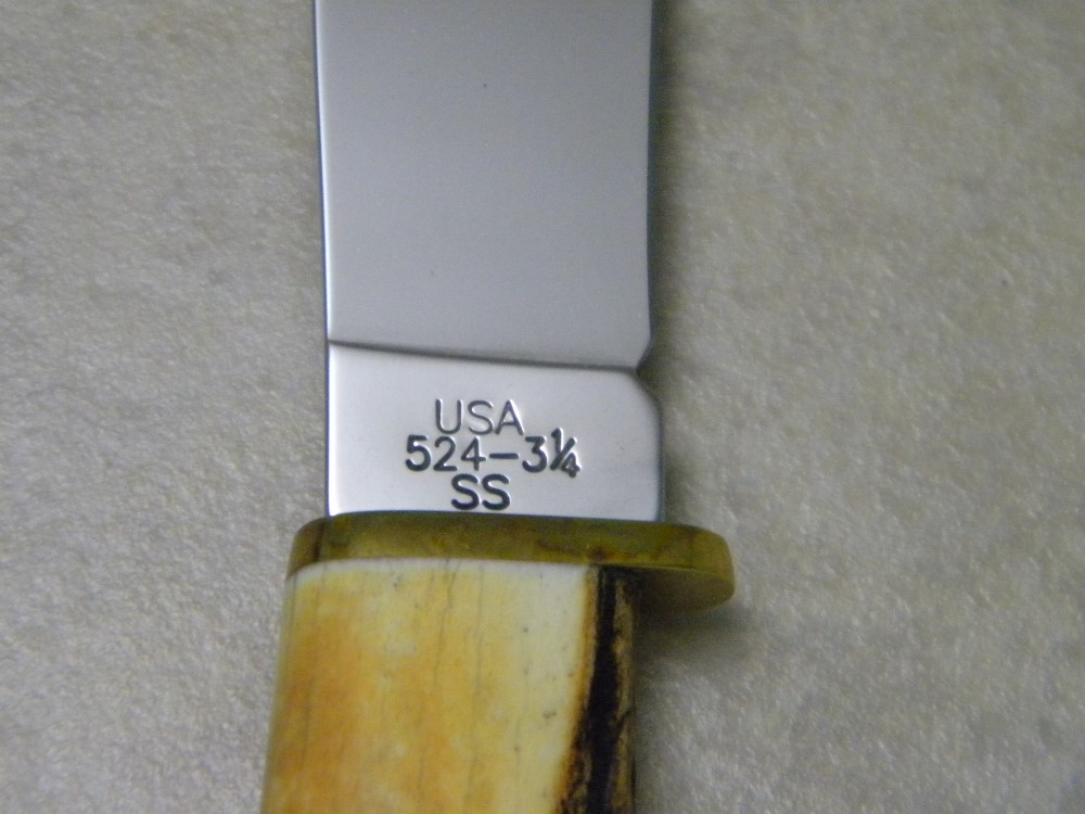 Case XX USA 2007 SS Genuine Stag 5243 1/ 4 Deer Hunter Fixed Blade