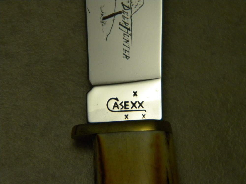 Case XX USA 2007 SS Genuine Stag 5243 1/ 4 Deer Hunter Fixed Blade