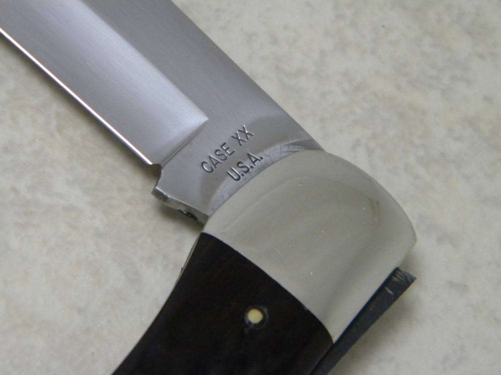 Case XX USA 196569 Laminated Wood 6165 SAB Folding Hunter Knife