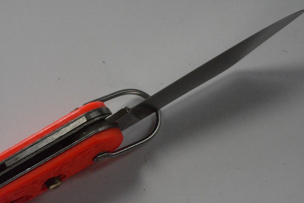 Camillus New York USA Orange Paratrooper Switchblade Knife