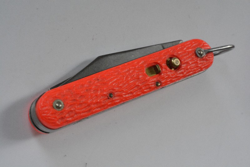 Camillus New York USA Orange Paratrooper Switchblade Knife