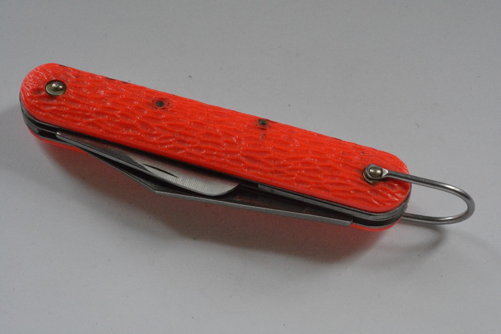 Camillus New York USA Orange Paratrooper Switchblade Knife