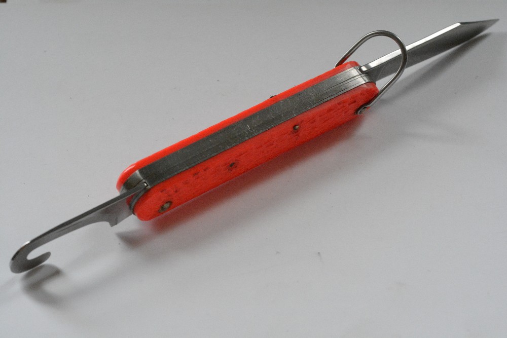 Camillus New York USA Orange Paratrooper Switchblade Knife