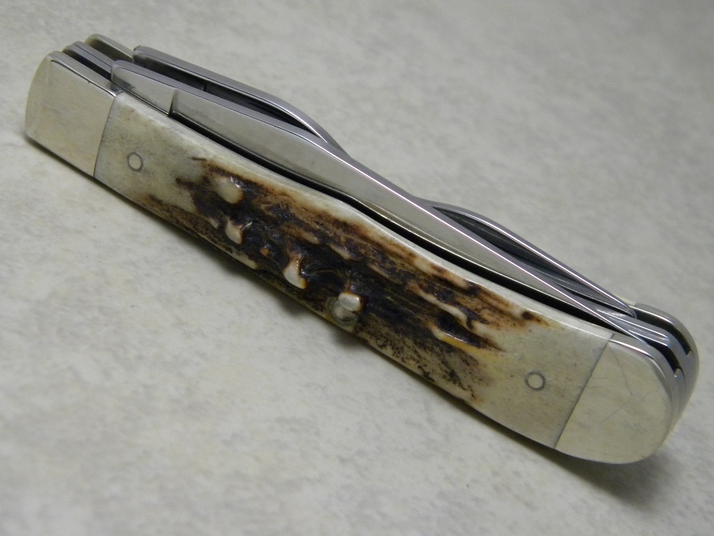 Case XX USA 1 Dot (1999) Vintage Stag V5254 HB SS Take Apart Hobo Trapper Knife