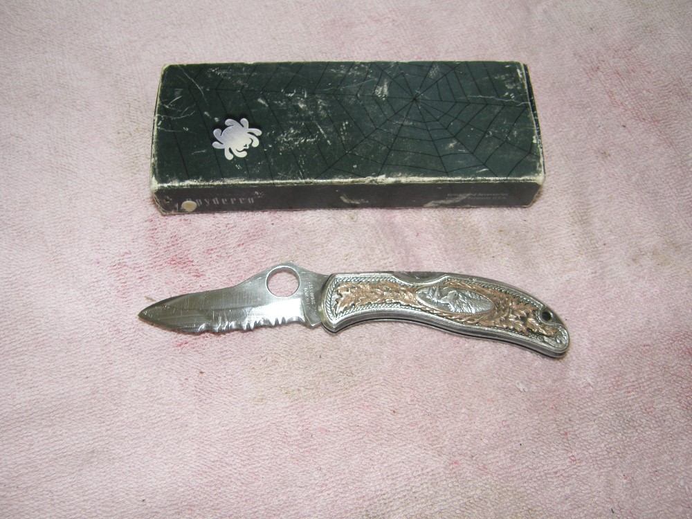 Older Spyderco Delica G2 Stainless Lockback knife