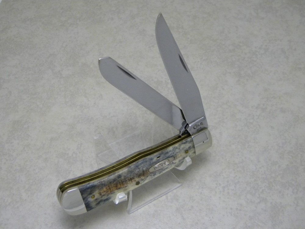 Case XX USA Appaloosa Bone A6254 SS Trapper Knife