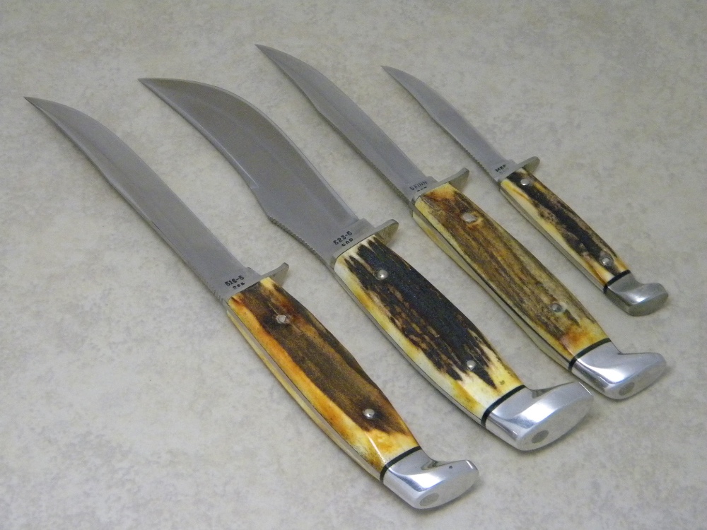 Case XX USA 1976 Stag Razor Edge Fixed Blade Sheath Knife Set