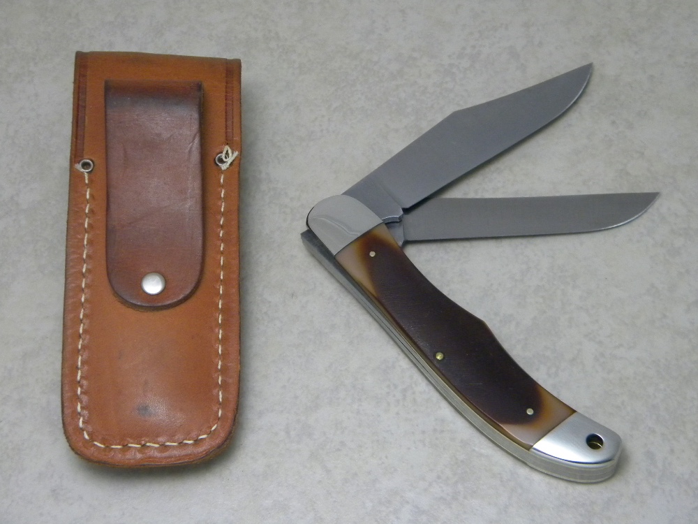Schrade USA 25OT Delrin Old Timer Folding Hunter Knife & Pouch