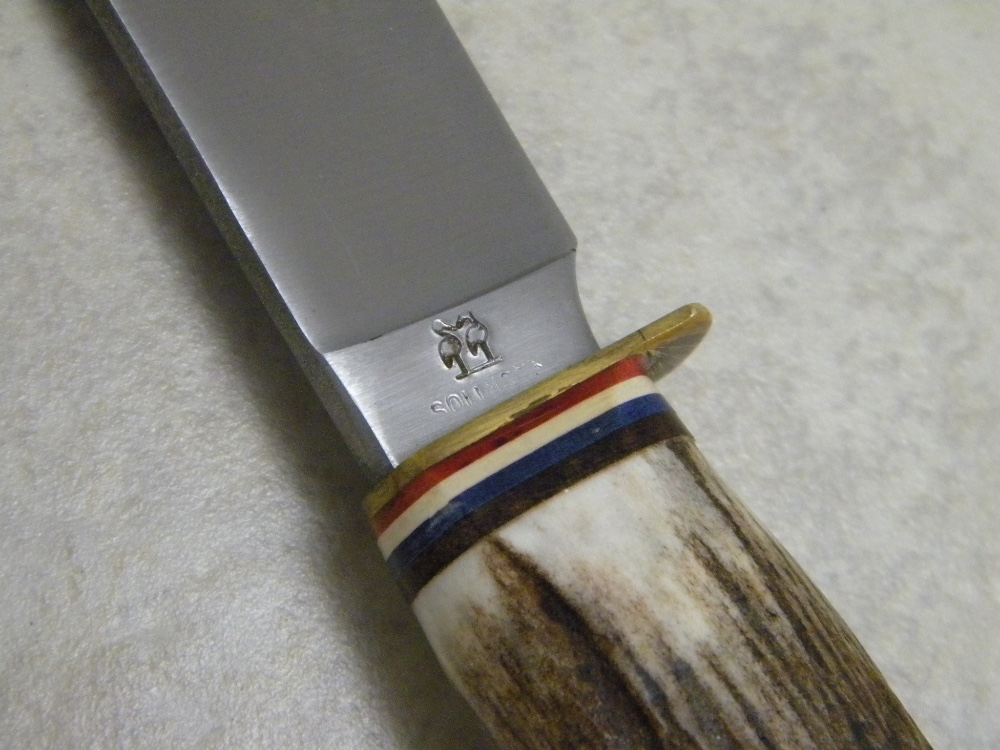 Robt Klaas Kissing Crane Solingen Germany Stag KC2 Cowboy Fixed Blade Sheath Knife