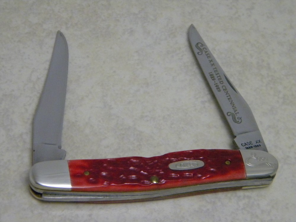 Case XX USA Tested Centennial 1889-1989 Serial #050 Red Bone
