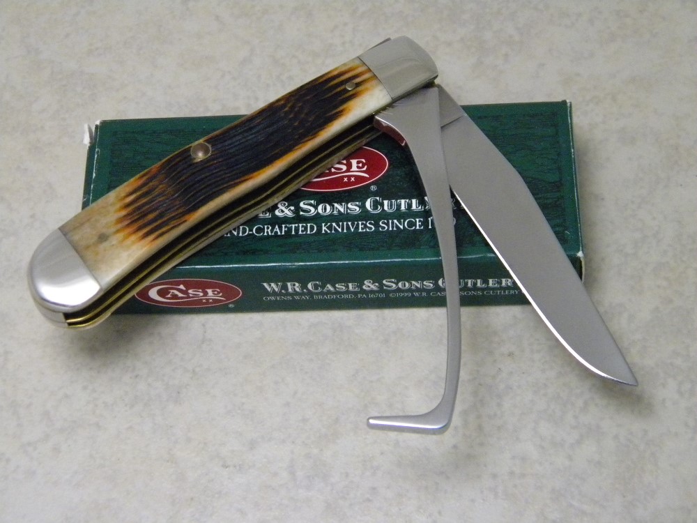 Case XX USA 2007 Amber Bone 6254 HP SS Equestrian Knife in Box