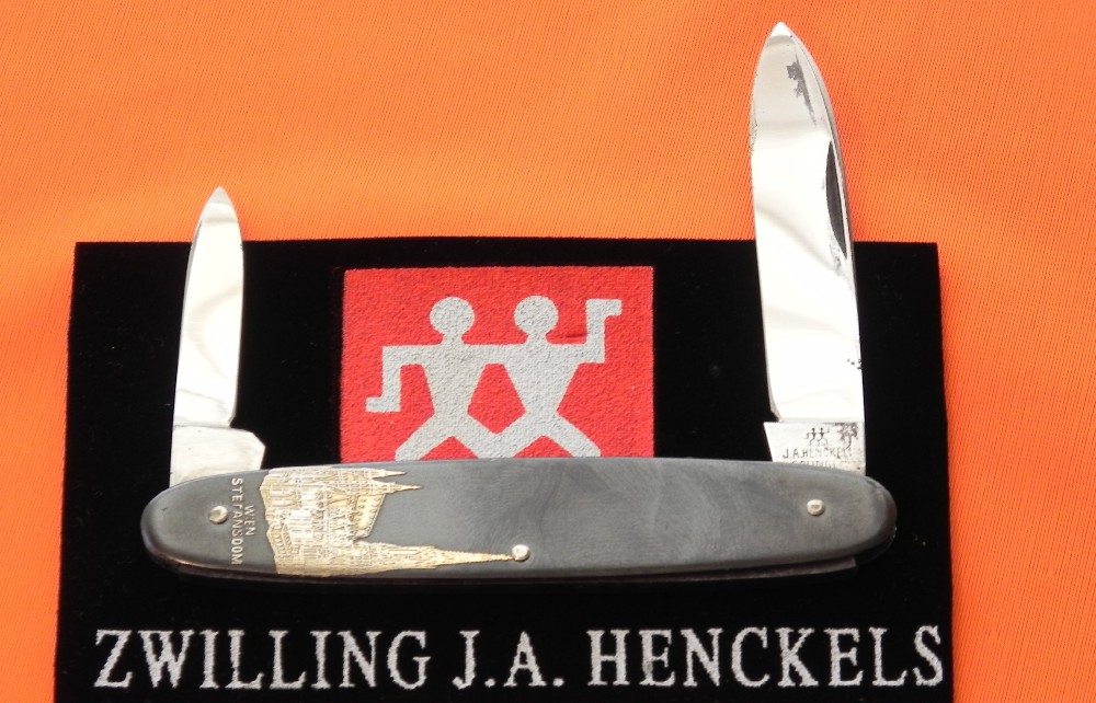 Vintage J A Henckels 2 Blade Gentlemens Pocket knife w/ Gold