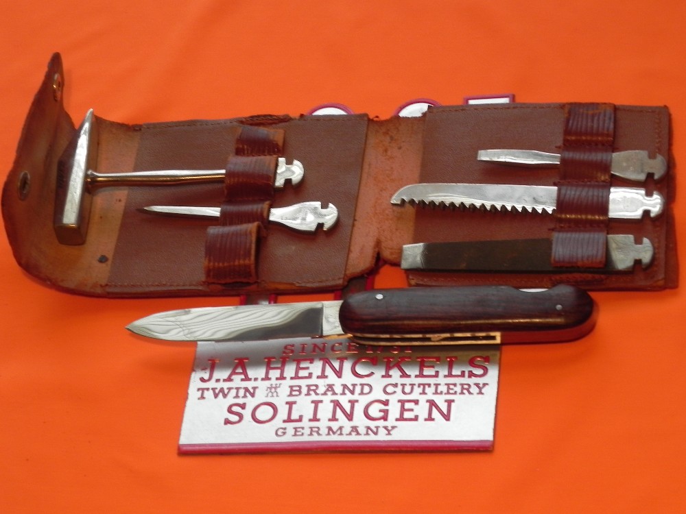 Vintage Zwillingswerk J A Henckels Multi Tool Kit W Knife Hammer Saw Screwdriver Rare One