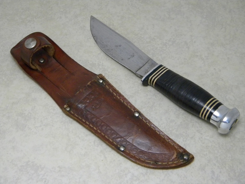 Kinfolks USA K380 Stacked Leather Fixed Blade Sheath Knife