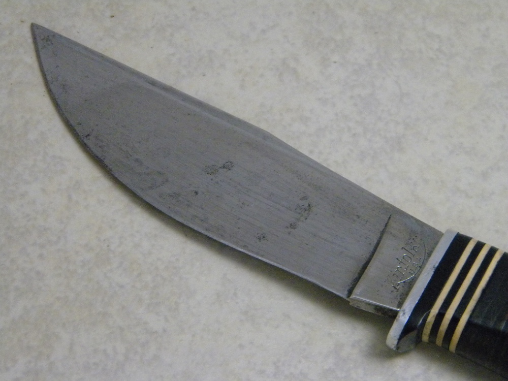 Kinfolks USA K380 Stacked Leather Fixed Blade Sheath Knife