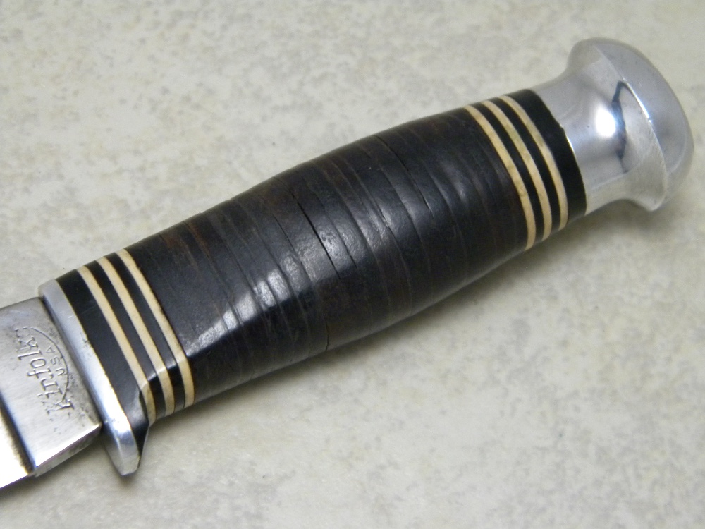 Kinfolks USA K380 Stacked Leather Fixed Blade Sheath Knife