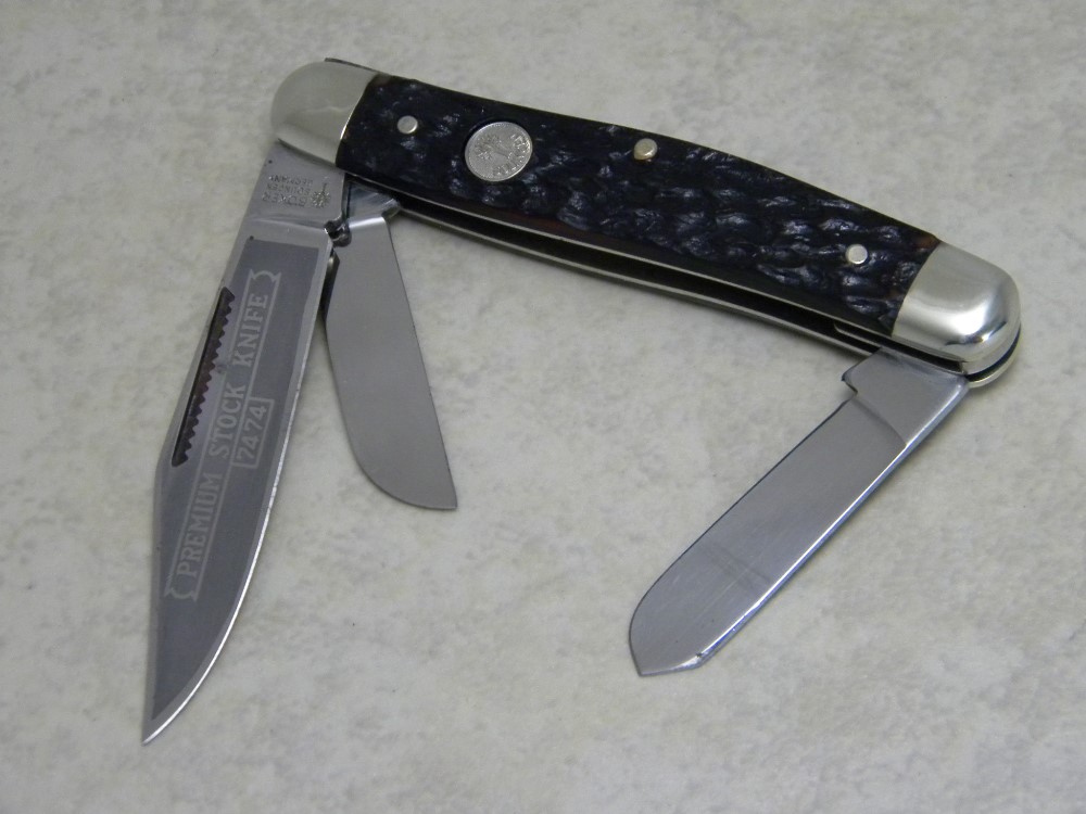 Boker Solingen Germany Tree Brand Classic Delrin 7474 Stockman Knife c.1970's