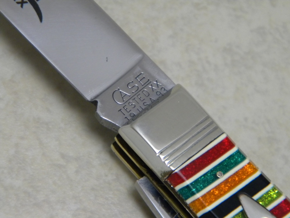 【日本製】マツモク製　CSB-380　当時物のケース　ジャパンビンテージ Case Classic 1993 Candy Stripe 7223 Oval Shield Jumbo Trapper