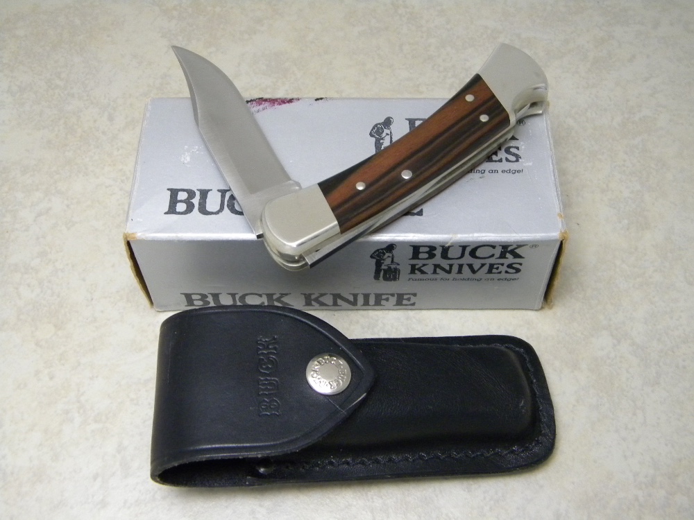 Buck 110 USA Wood 25th Anniversary 1963-1988 Folding Hunter 