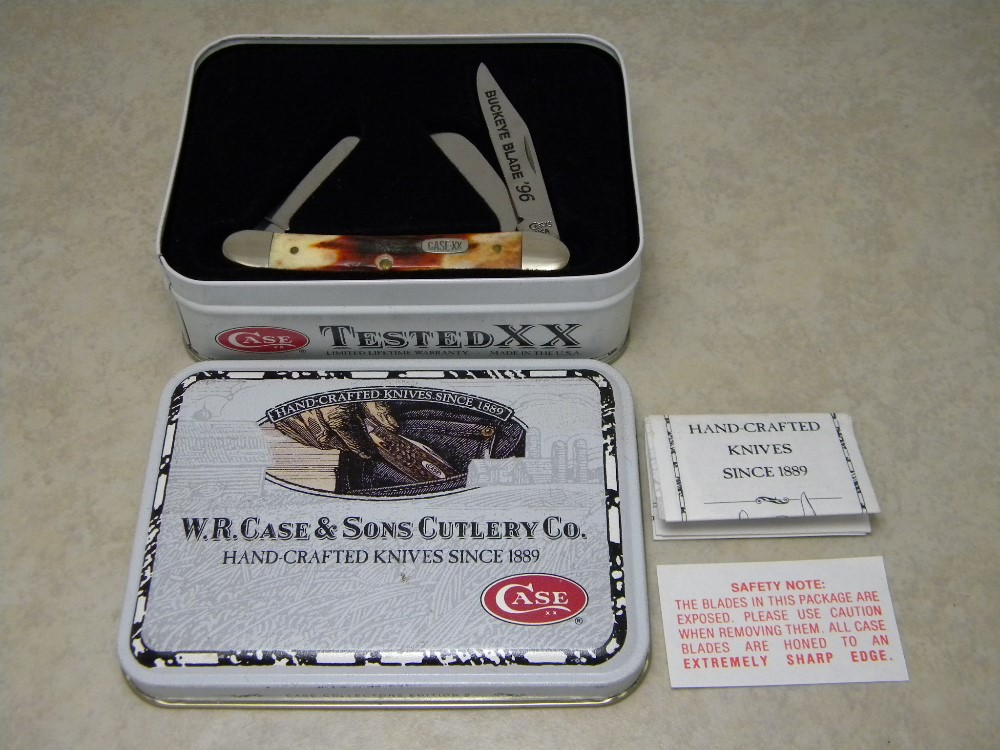 Case XX USA 4 Dot (1996) Red Stag Buckeye Blade R5318 SS Stockman