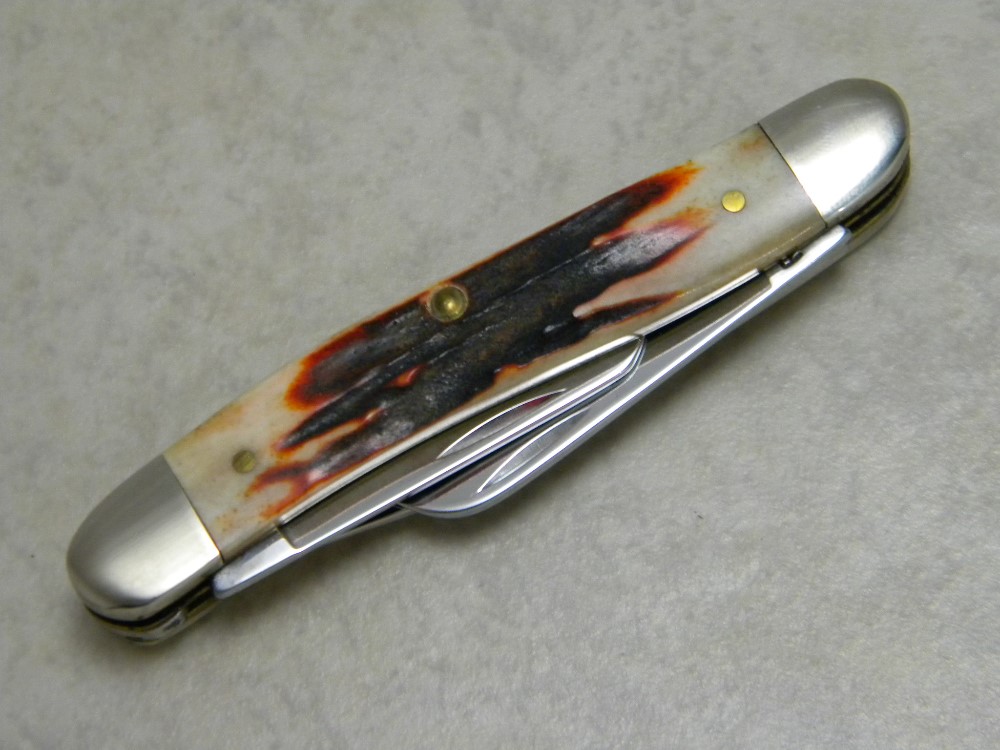 Case XX USA 4 Dot (1996) Red Stag Buckeye Blade R5318 SS Stockman