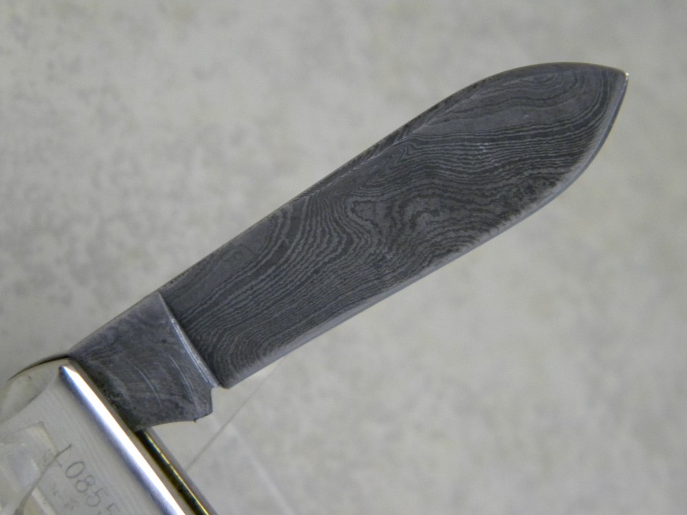 Parker USA Stag Damascus 1990 ABCA Limited Edition One Blade Barlow Knife