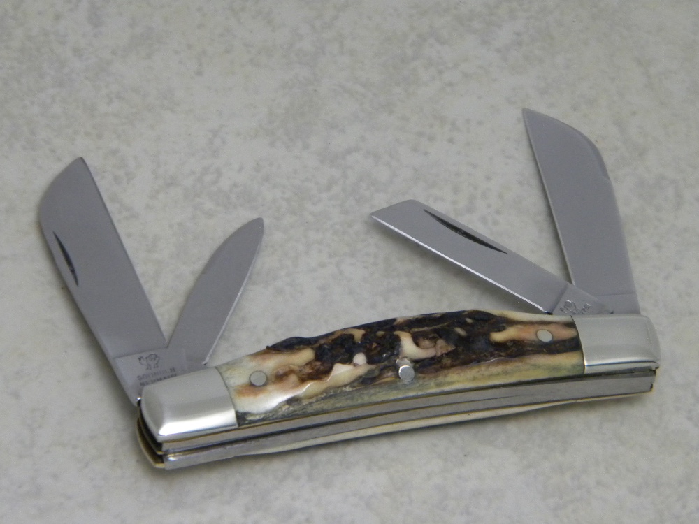 Hen & Rooster Bertram Cutlery Germany 344DS Stag Congress Knife 2000 Bethpage Knife Club