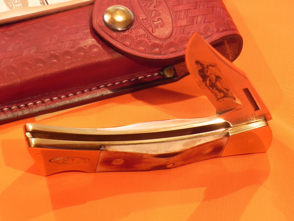 1981 Case xx Hammerhead Shark Folding Hunter Knife w Sheath