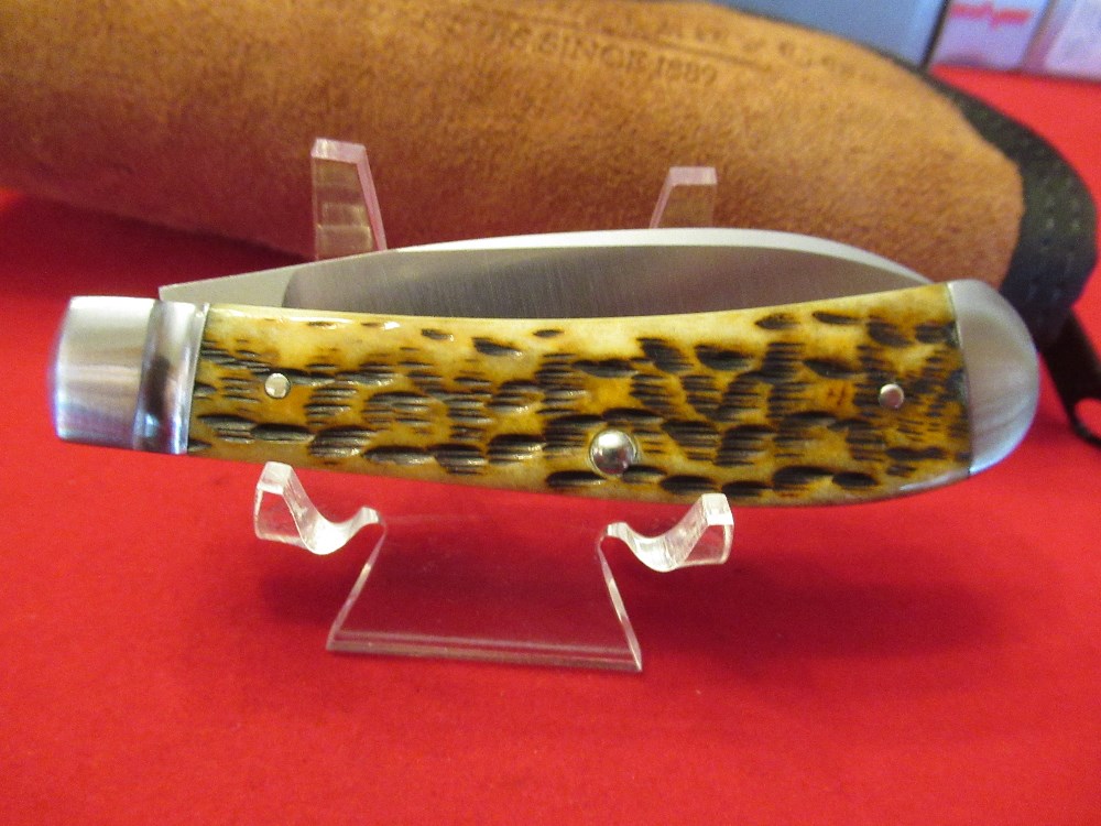 20013 Case XX Toney Bose Peach Seed Jigged Antique Bone