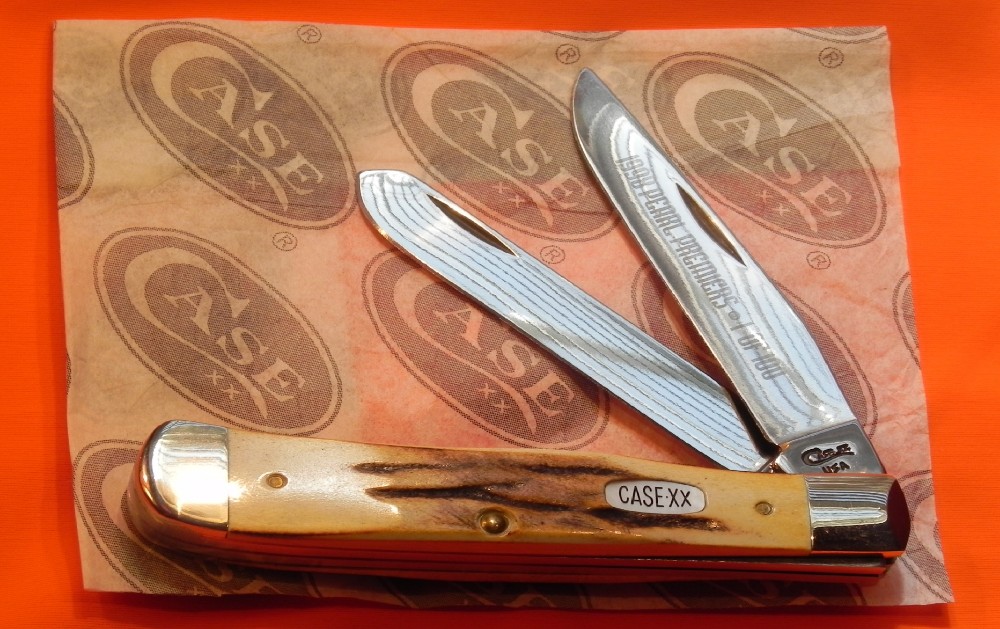 1998 Case xx 2 Blade Trapper -MDL 5254 +Thick Stag Handles +Mother