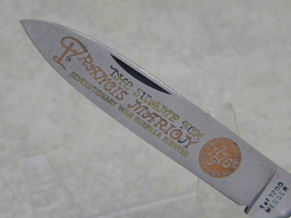 Kissing Crane Solingen Germany Bone Swamp Fox Lockback Knife South