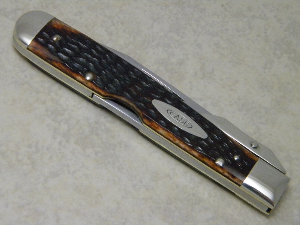 Case XX USA 7 Dot (1973) Pretty Bone 6111 1/2 Swing Guard Cheetah