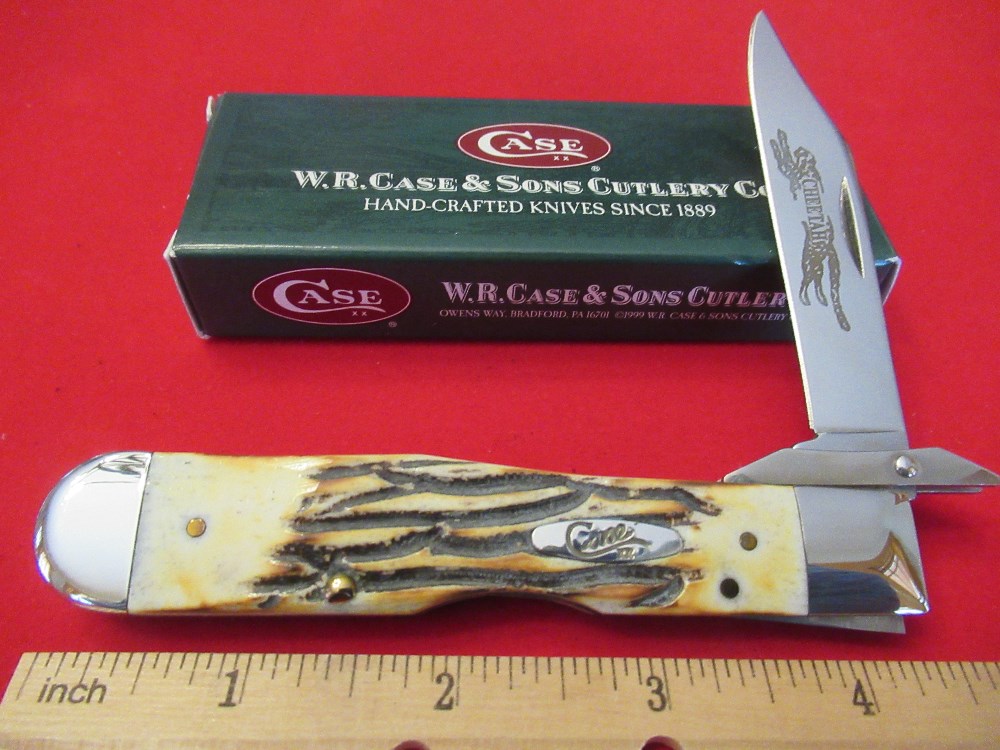 Case XX Vintage Bone Cheetah pattern # V6111 1/2L SS Case XX Vintage Bone Cheetah pattern # V6111 1/2L SS