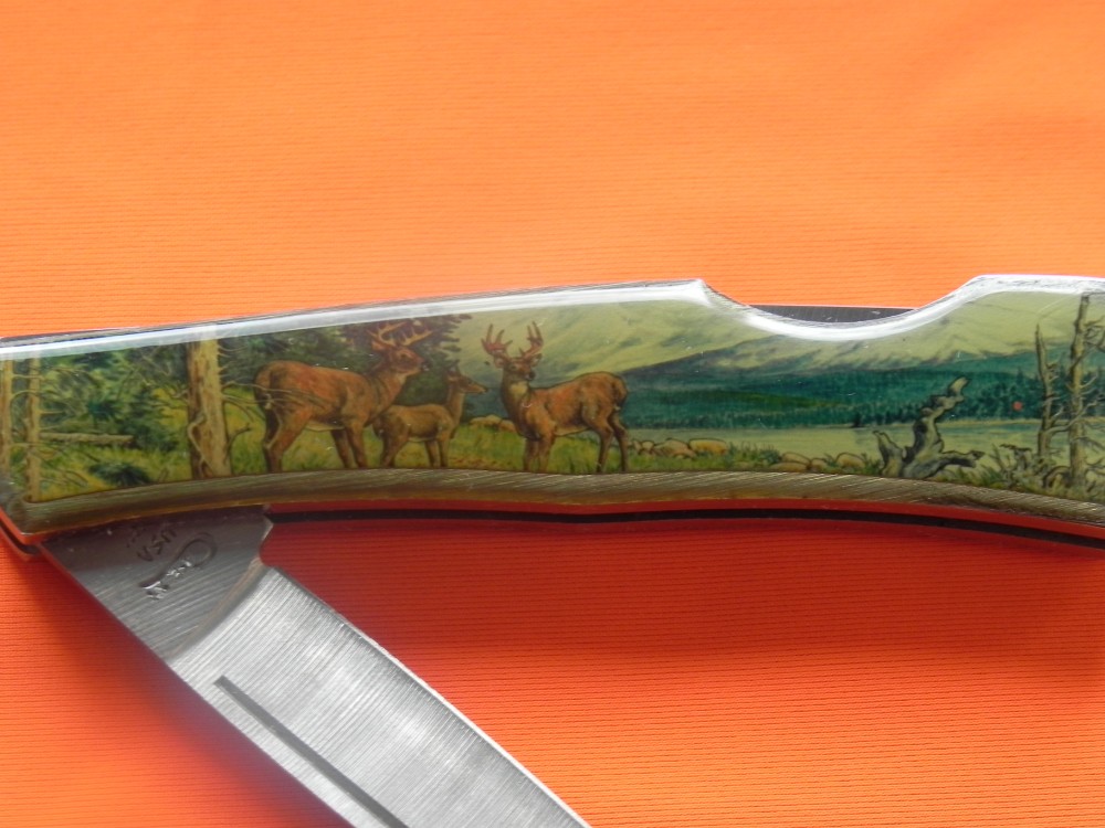 Vintage Case xx 1994 Single Blade Lock Back Pocket Knife w Deer Buck