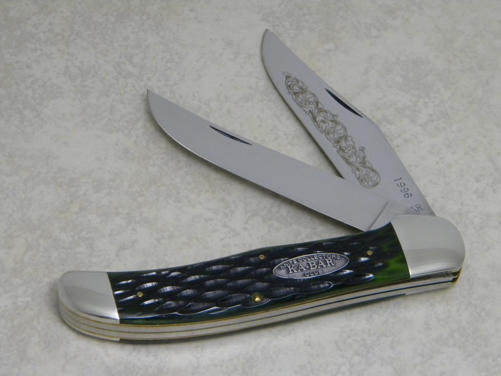 KaBar Olean NY Green Bone CK96 Folding Hunter Knife 1996 KABAR