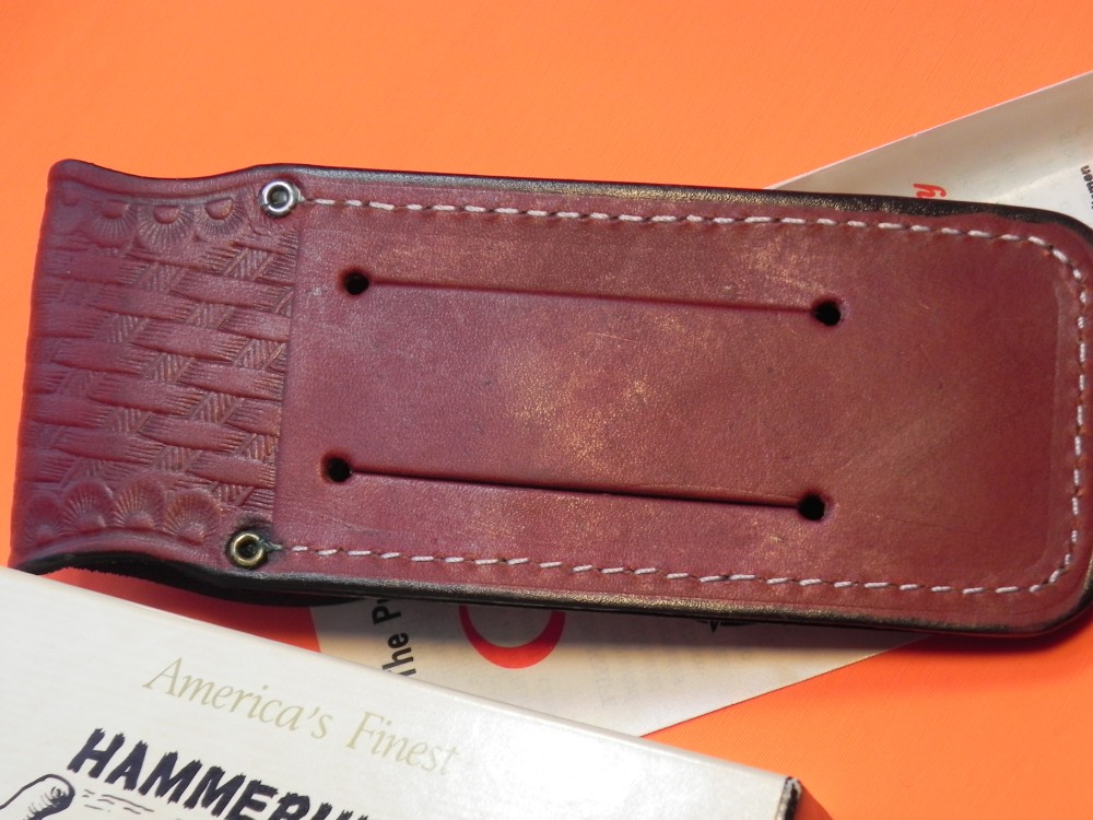 Vintage 1981 Case xx Hammerhead Shark Folding Hunter Knife w Sheath