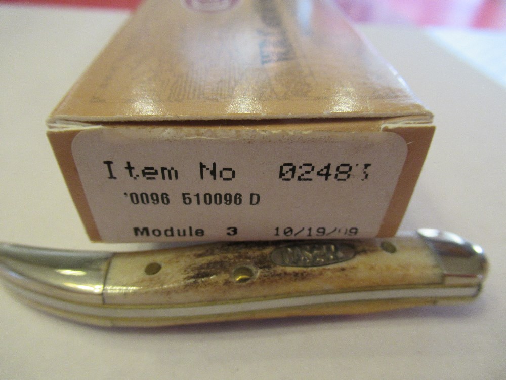 Case XX Stag Damascus Tiny Texas Toothpick Pattern 510096D