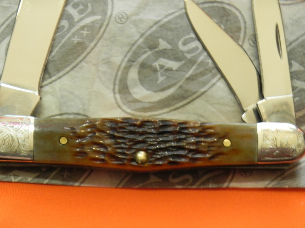 Case xx Whittler w Molasses Bone Handles & Fancy Scroll