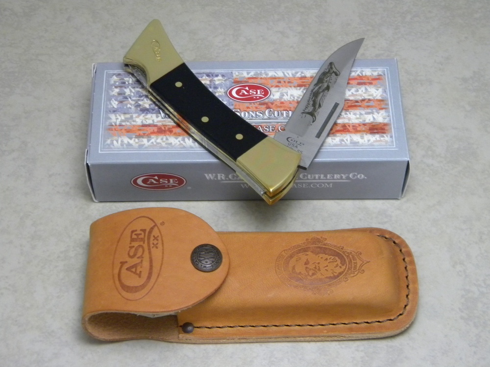 Case XX USA 2017 Black 2159L SS Hammerhead Lockback Knife & Pouch