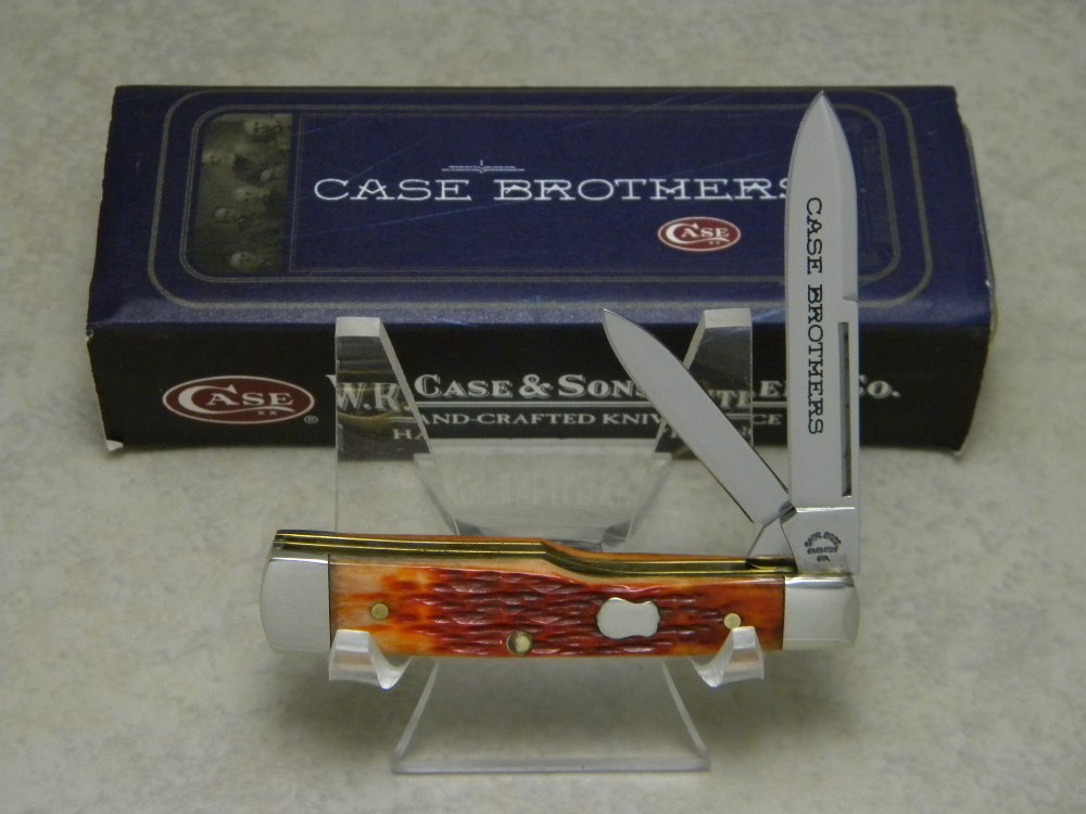 Case Brothers Cutlery Co. 6215 Chestnut Bone Gunstock Knife NIB