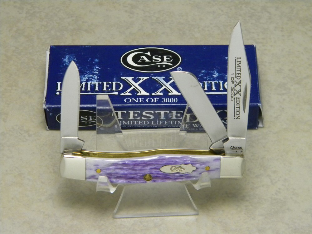 Case XX USA 2008 One of 3000 Periwinkle Bone 63032 SS Stockman Knife NIB