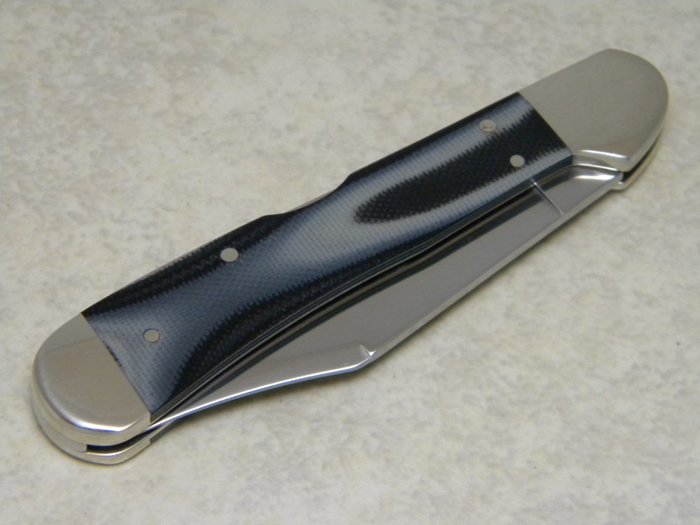 Case XX USA 2015 Black and SIlver Micarta 101549L Harley Case XX USA 2015 Black and SIlver Micarta 101549L Harley