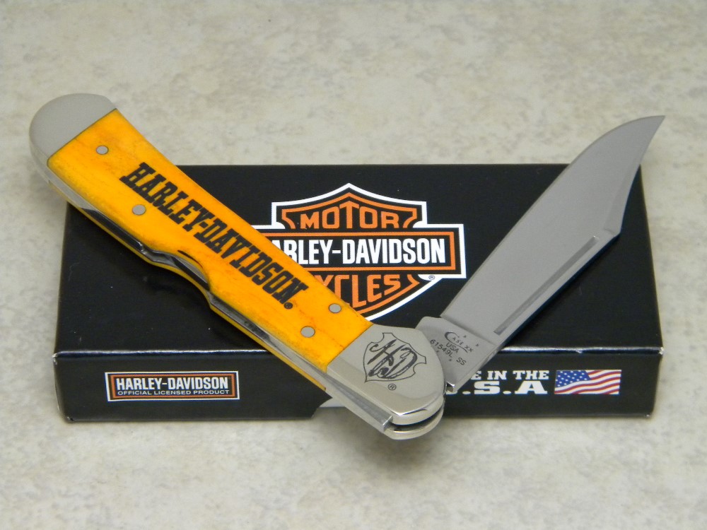 Case XX USA 2016 Persimmon Orange Bone 61549L Harley Davidson SS