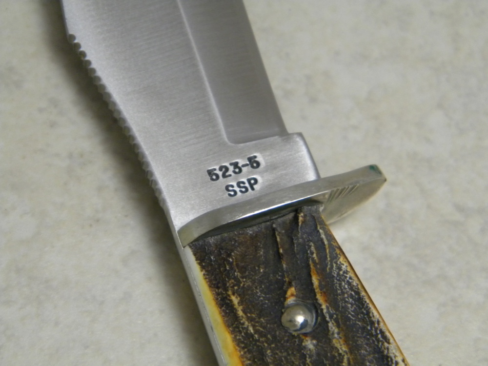 Case XX USA 1976 Stag 523-5 SSP Razor Edge Fixed Blade Sheath Knife