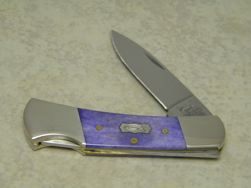 Case XX USA 2015 Purple Bone 61225 L SS Lockback Knife with