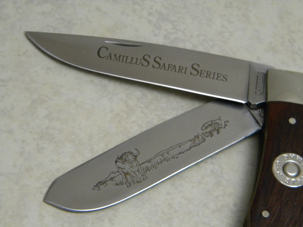 Camillus NY USA CSS-1 Wood Safari Series Cape Buffalo 375
