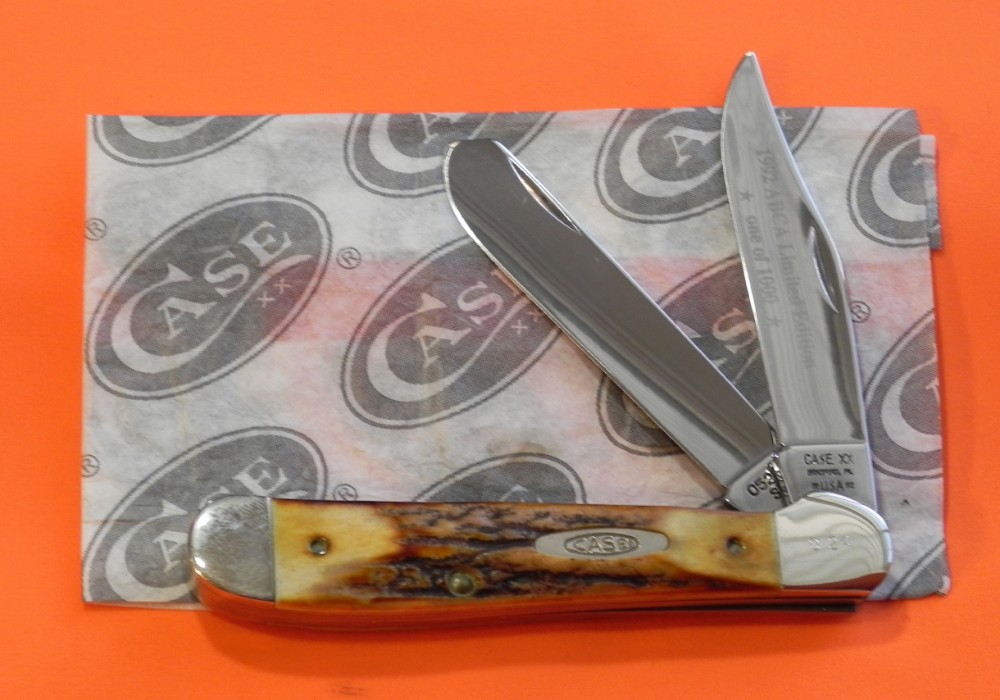 1992 Case xx Copperhead MDL# 5200 SS w/ Great Stag Handles -ABCA
