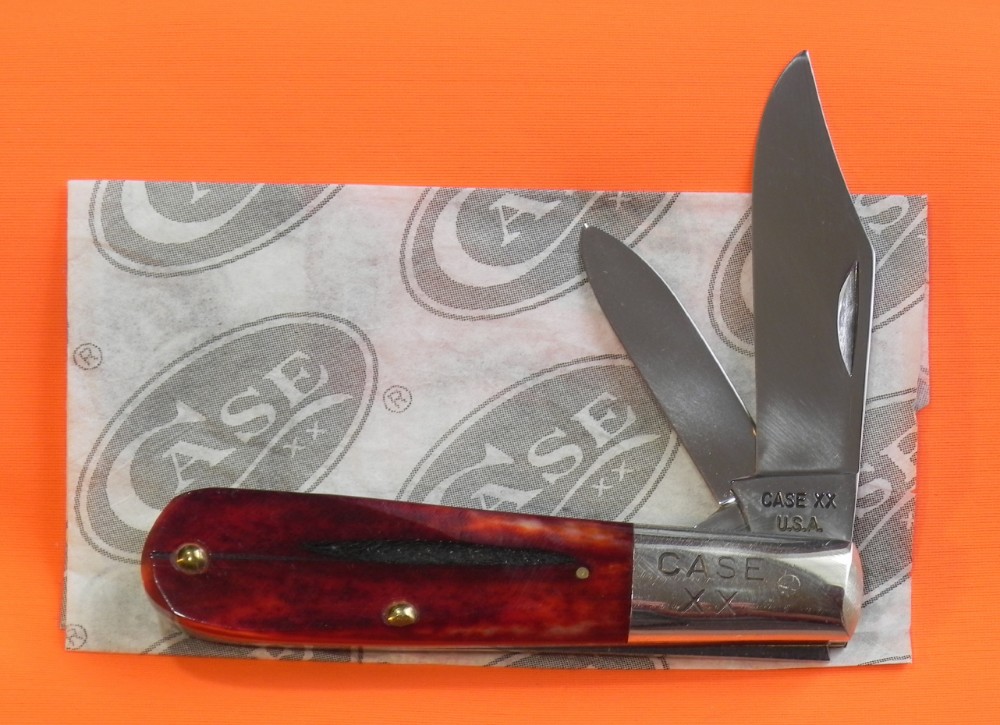 1965-1969 Case xx 2 Blade Barlow with Beautiful Sawcut Red Bone