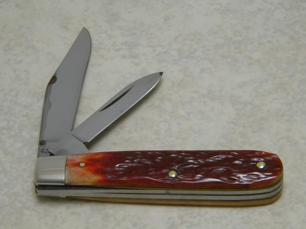 Robeson ShurEdge USA 622026 Jigged Strawberry Bone 2 Blade Jack Knife c ...